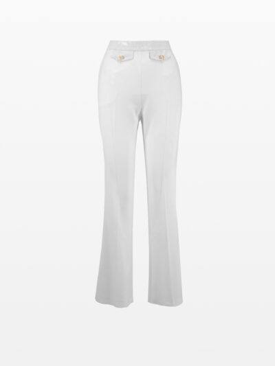 Pantalon alb cu paiete