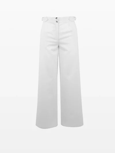 Pantaloni Largi, White