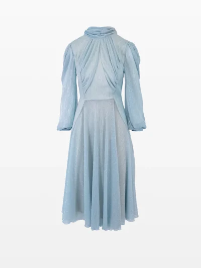 Rochie midi lurex albastru
