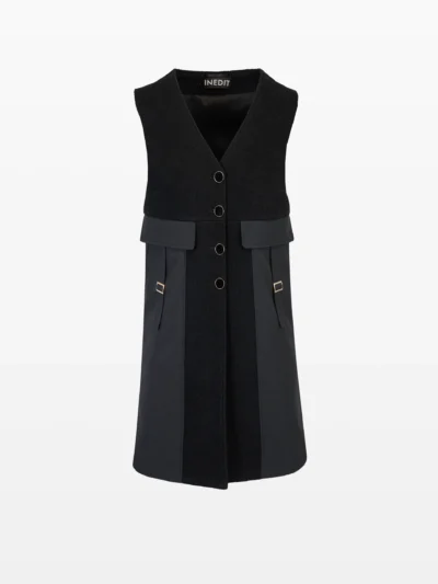 Vestă femei lungă neagră