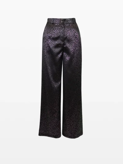 Pantalon femei animal print mov