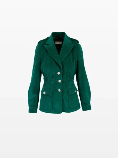 Sacou catifea verde